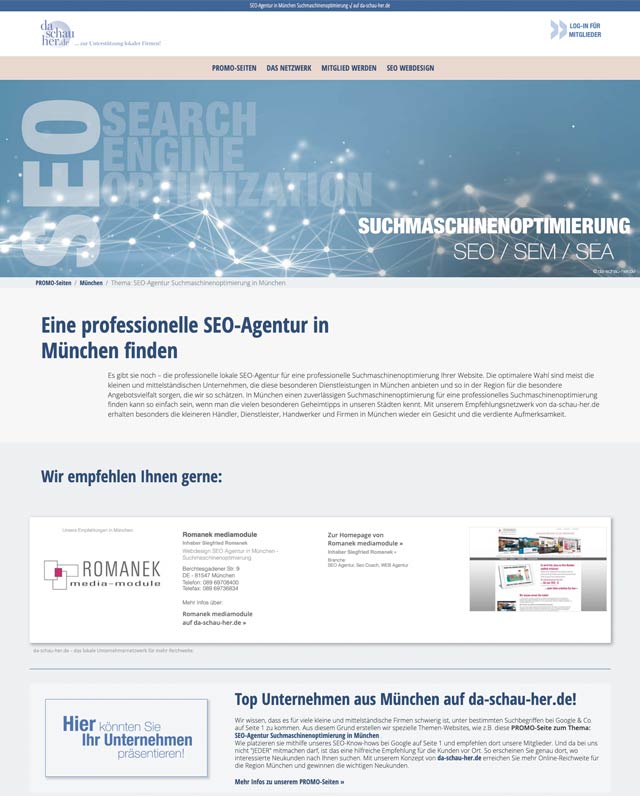 SEO Suchmaschinenoptimierung SEO Agentur in München und bundesweit auf better-local.de